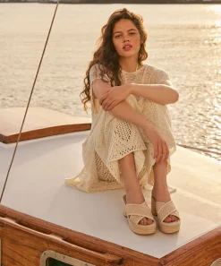 ELDORA HEELS NATURAL WHITE RAFFIA