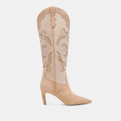 FINLEY STUD BOOTS CAMEL SUEDE