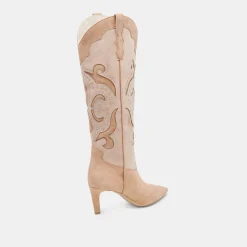 FINLEY STUD BOOTS CAMEL SUEDE