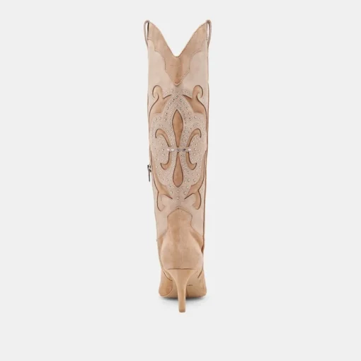 FINLEY STUD BOOTS CAMEL SUEDE
