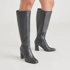 FYNN WIDE CALF BOOTS ONYX LEATHER