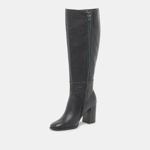 FYNN WIDE CALF BOOTS ONYX LEATHER