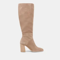 FYNN WIDE CALF BOOTS TRUFFLE SUEDE
