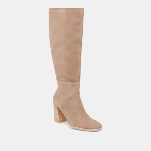 FYNN WIDE CALF BOOTS TRUFFLE SUEDE