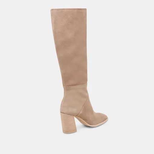 FYNN WIDE CALF BOOTS TRUFFLE SUEDE