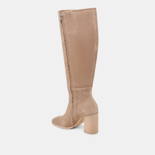 FYNN WIDE CALF BOOTS TRUFFLE SUEDE