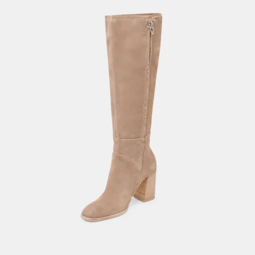 FYNN WIDE CALF BOOTS TRUFFLE SUEDE