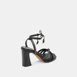 GAZELE HEELS BLACK MULTI LEATHER