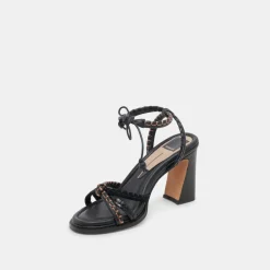 GAZELE HEELS BLACK MULTI LEATHER