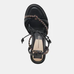 GAZELE HEELS BLACK MULTI LEATHER