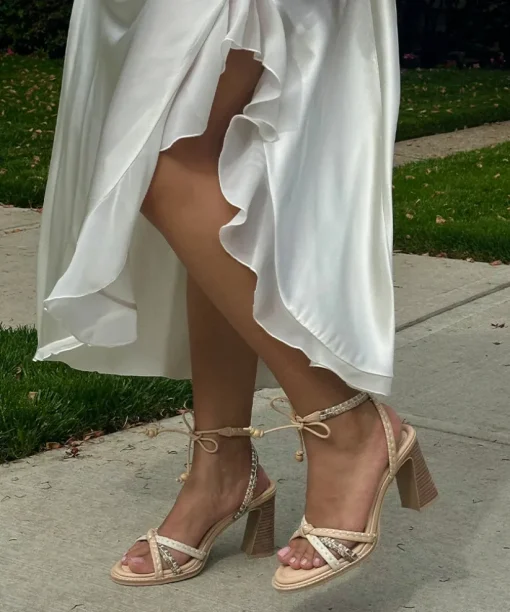 GAZELE HEELS IVORY MULTI LEATHER