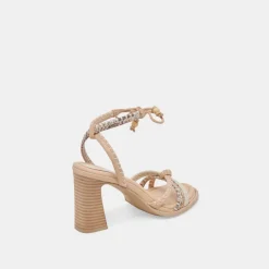 GAZELE HEELS IVORY MULTI LEATHER