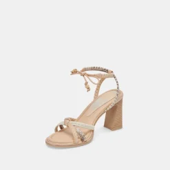 GAZELE HEELS IVORY MULTI LEATHER