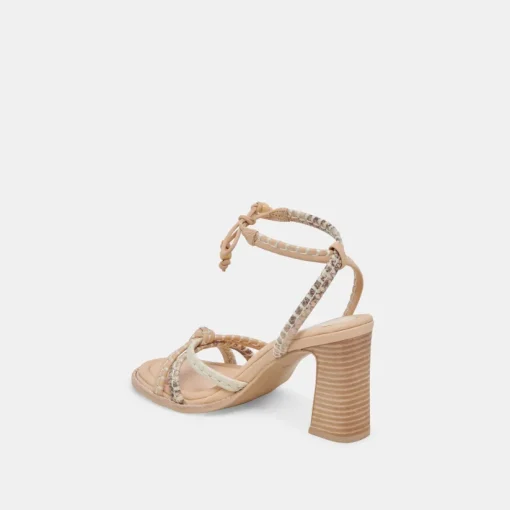 GAZELE HEELS IVORY MULTI LEATHER