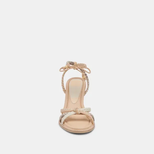 GAZELE HEELS IVORY MULTI LEATHER