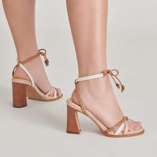 GAZELE HEELS TAN MULTI LEATHER