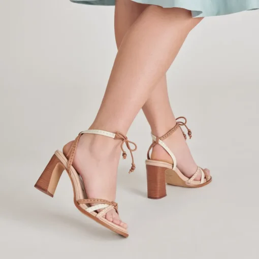 GAZELE HEELS TAN MULTI LEATHER