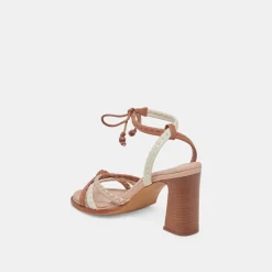 GAZELE HEELS TAN MULTI LEATHER
