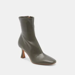 GLAMOR WIDE CALF BOOTS DARK OLIVE STELLA