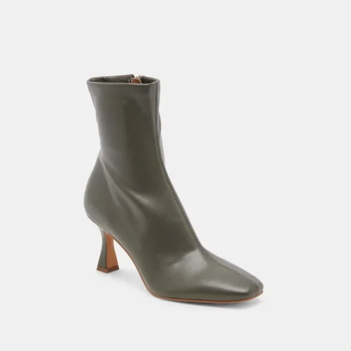 GLAMOR WIDE CALF BOOTS DARK OLIVE STELLA