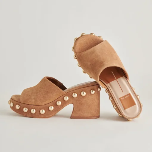 GLORI HEELS PECAN SUEDE