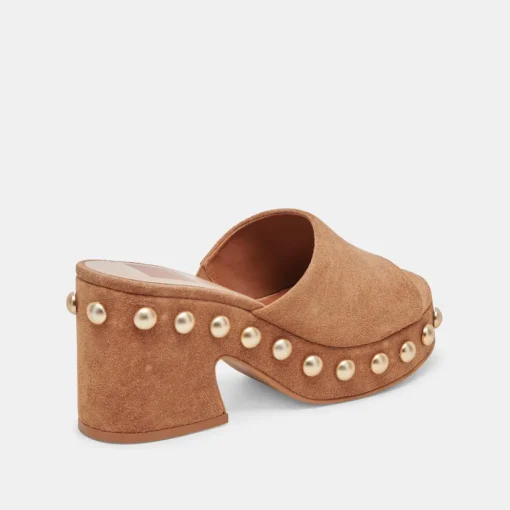 GLORI HEELS PECAN SUEDE