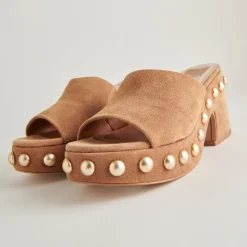 GLORI HEELS PECAN SUEDE