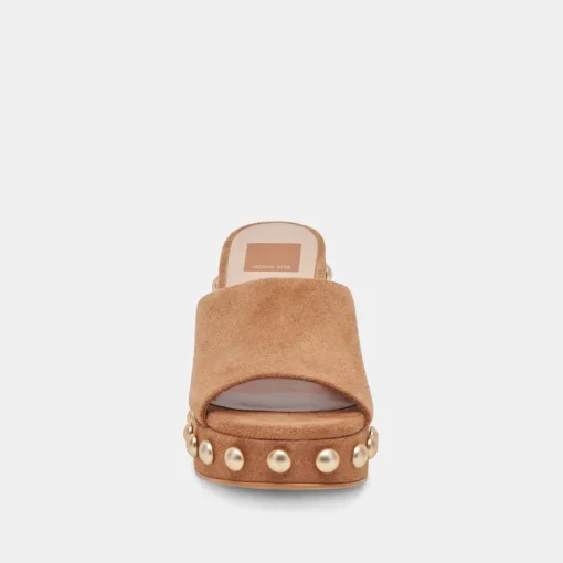 GLORI HEELS PECAN SUEDE