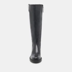 GLORY H2O EXTRA WIDE CALF BOOTS BLACK LEATHER