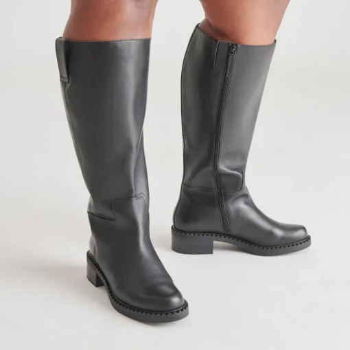 GLORY H2O EXTRA WIDE CALF BOOTS BLACK LEATHER
