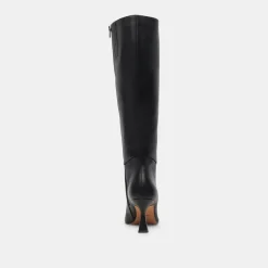 GYRA EXTRA WIDE CALF BOOTS BLACK LEATHER