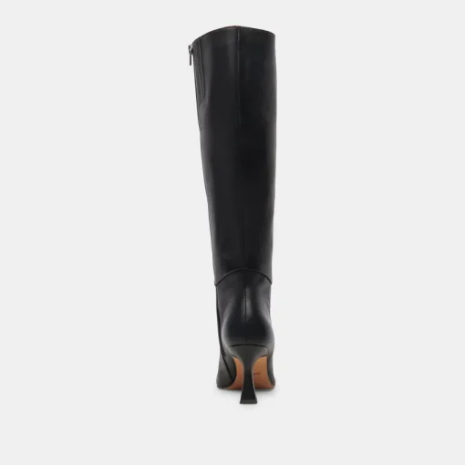 GYRA EXTRA WIDE CALF BOOTS BLACK LEATHER