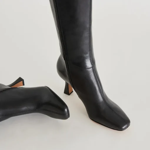 GYRA EXTRA WIDE CALF BOOTS BLACK LEATHER