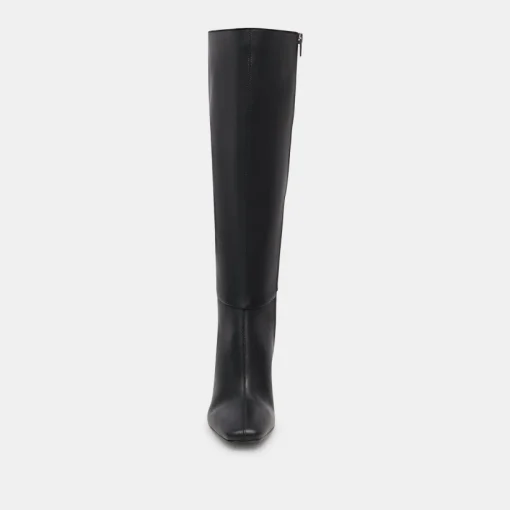 GYRA EXTRA WIDE CALF BOOTS BLACK LEATHER