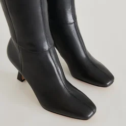 GYRA EXTRA WIDE CALF BOOTS BLACK LEATHER