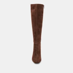GYRA EXTRA WIDE CALF BOOTS DK BROWN SUEDE
