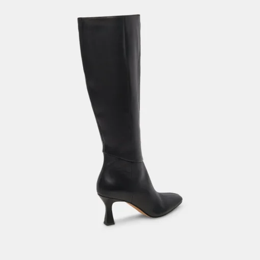 GYRA EXTRA WIDE CALF BOOTS BLACK LEATHER