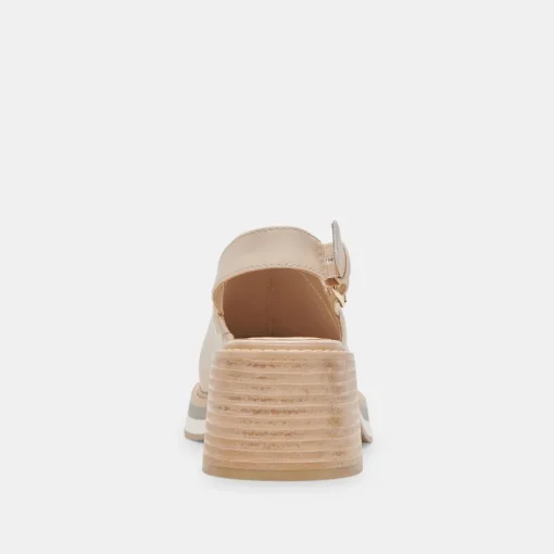 HANIAH HEELS BISCUIT LEATHER