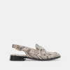 HARDI LOAFERS BLACK WHITE EMBOSSED SNAKE