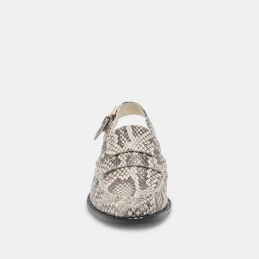 HARDI LOAFERS BLACK WHITE EMBOSSED SNAKE
