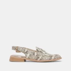 HARDI LOAFERS GREY WHITE SNAKE EMBOSSED