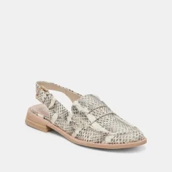 HARDI LOAFERS GREY WHITE SNAKE EMBOSSED