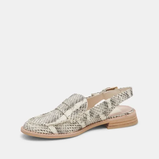 HARDI LOAFERS GREY WHITE SNAKE EMBOSSED