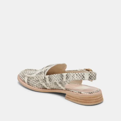 HARDI LOAFERS GREY WHITE SNAKE EMBOSSED