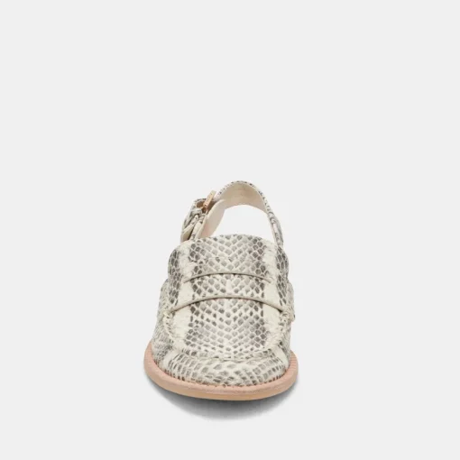HARDI LOAFERS GREY WHITE SNAKE EMBOSSED
