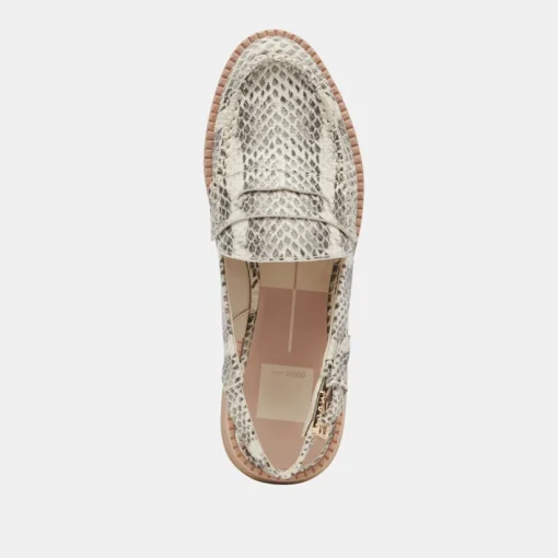 HARDI LOAFERS GREY WHITE SNAKE EMBOSSED