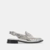 HARDI LOAFERS SILVER CRACKLED LEATHER