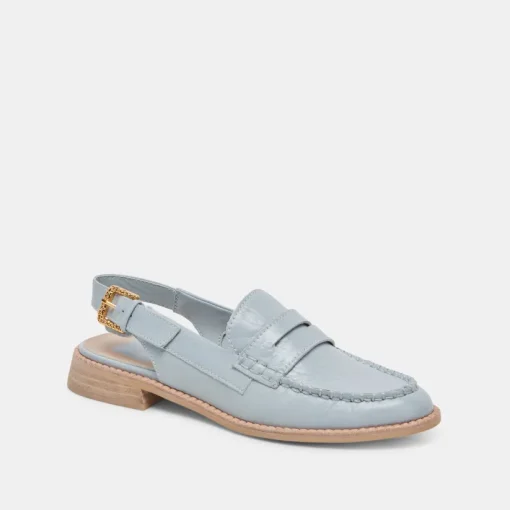 HARDI LOAFERS SKY BLUE CRINKLE PATENT