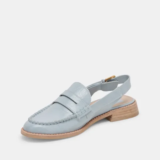 HARDI LOAFERS SKY BLUE CRINKLE PATENT