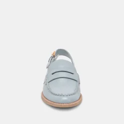 HARDI LOAFERS SKY BLUE CRINKLE PATENT